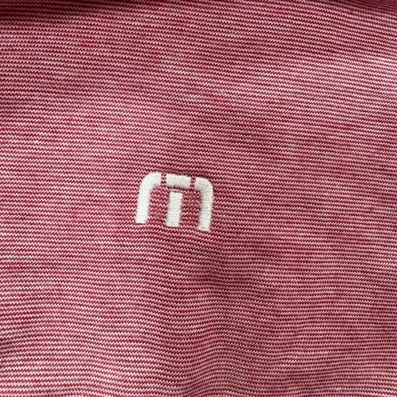 Travis Mathew red striped Polo Shirt - Picture 2 of 5
